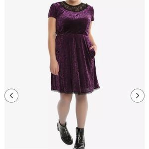 The Nightmare Before Christmas Purple Web Burnout Dress : Tim Burton : 3XL